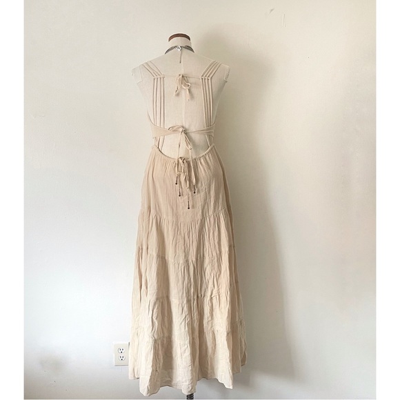 Free People Tan Auralie maxi dress NWT Small boho - Picture 6 of 12